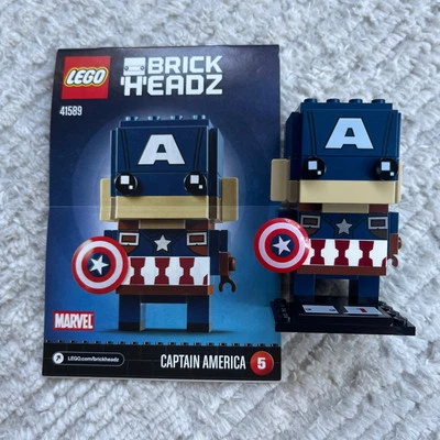 LEGO Brickheadz Marvel Capitán América Juego Completo Con Instrucciones 41589 Foto 1 de 4