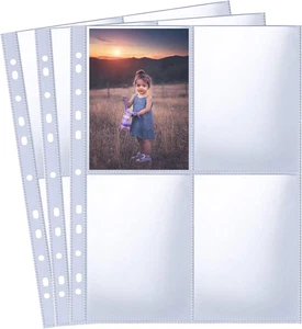 240 Pockets A6 Photo Sleeves for 2/3/4 Ring Binder 109X153Mm Album Refill - Picture 1 of 12