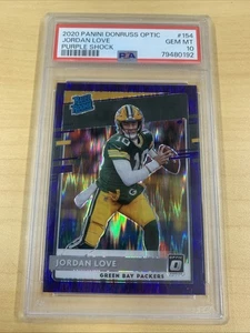 2020 PANINI DONRUSS OPTIC PURPLE SHOCK #154 JORDAN LOVE PSA 10 RATED ROOKIE RC - Picture 1 of 4