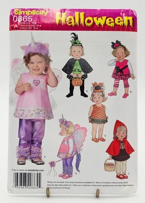 Pattern Toddler Costumes Halloween Stretch Knits Size 1/2-4 Simplicity 0865 - Image 1 of 2
