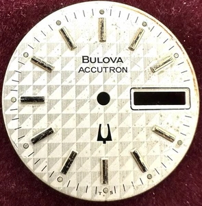 Rare Bulova Accutron Dial Gold Baton Index Hours 28.4mm Genuine Watch Part! - Picture 1 of 1