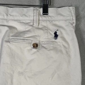 Polo Ralph Lauren Pants Mens 36x30 White The Polo Chino Stretch Straight Twill - Picture 1 of 9