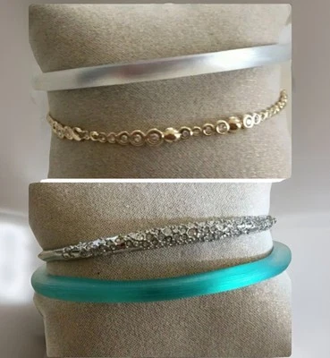 Brazalete Brazalete Parejado ALEXIS BITTAR Lucita y Pavé, Lucita Blanca o Lucita Verde. Foto 1 de 2