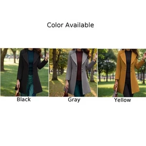 Lightweight Womens Slim Fit MidLength Overcoat suitable for Any Occasion - Picture 1 of 24