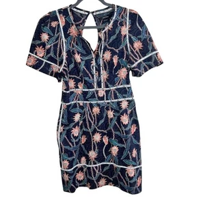 Isabel Marant Floral Printed Dress in Blue Cotton M EU 38 Women’s Mini Summer - Picture 1 of 6