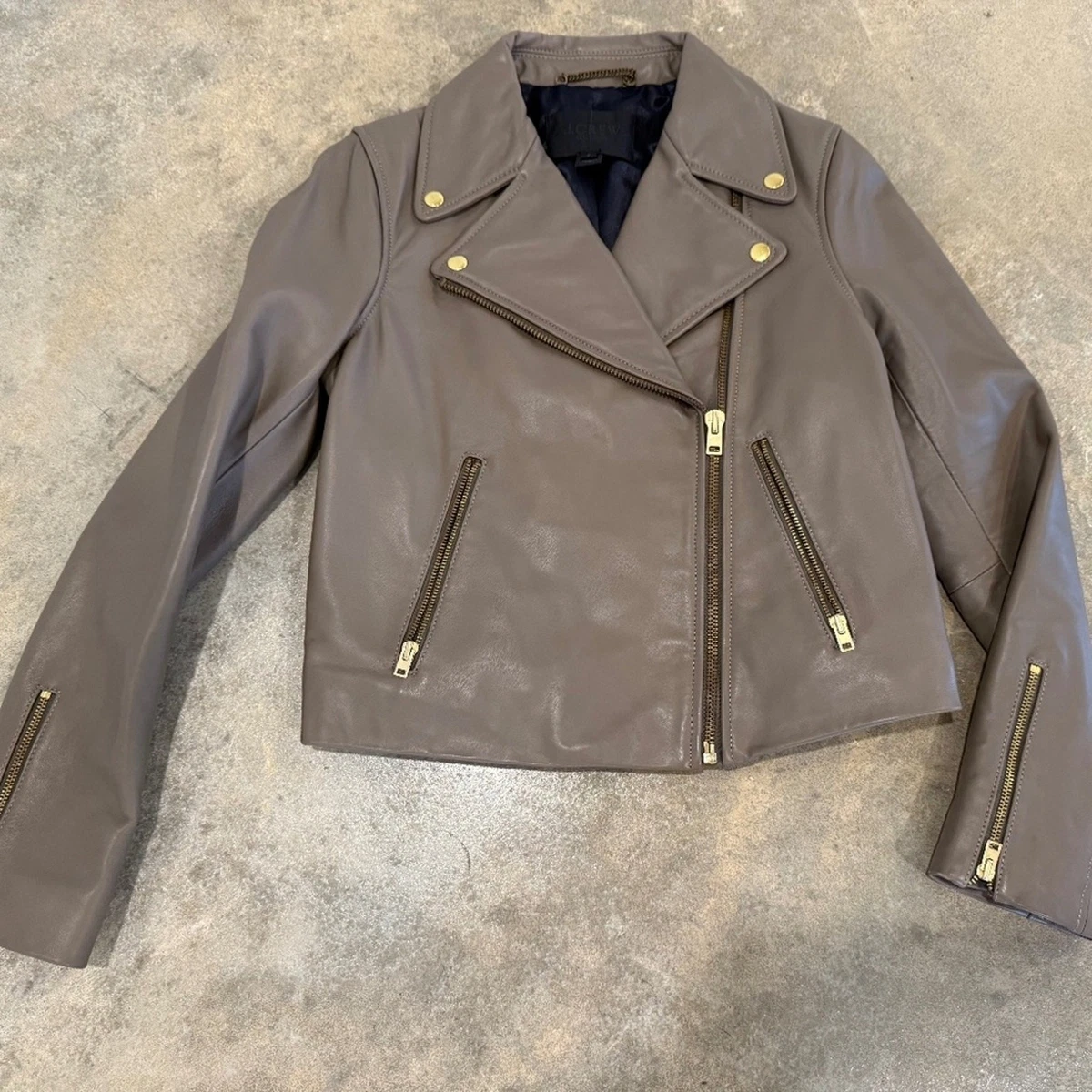 REW 23-24 BASIC JKT Lサイズ　CREAM J.CREW Motorcycle Jacket Beige Coats, Jackets & Vests for Women