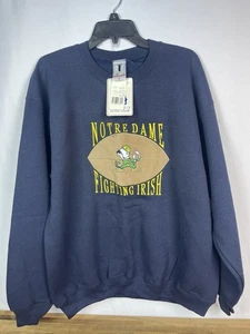 Vintage Notre Dame Fighting Irish Crewneck Sweatshirt Leprechaun NOS Jostens L - Picture 1 of 4