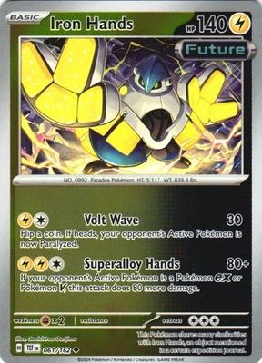 Iron Hands Uncommon Reverse Holo SV05: Temporal Forces 061/162 NM - Image 1 of 2