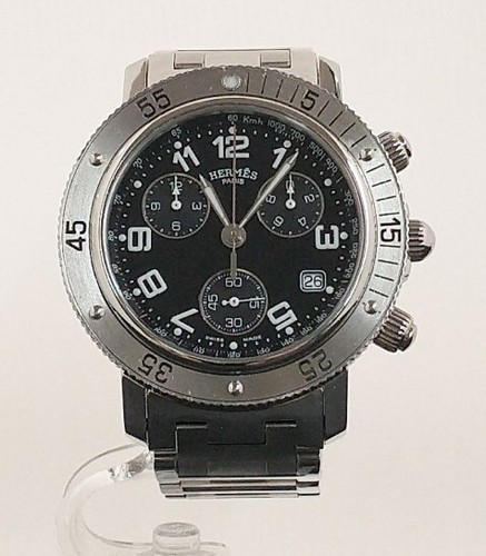 HERMÈS Orologio HERMES CLIPPER DIVER CHRONO CL2.910 usatoo quarzoo