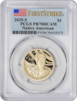 2025-S Sacagawea Native American Dollar PR70DCAM First Strike PCGS - Image 1 of 2