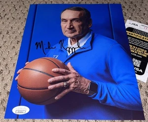 COACH K SIGNED 8X10 PHOTO DUKE BASKETBALL AUTOGRAPH JSA MIKE KRZYZEWSKI - Picture 1 of 1