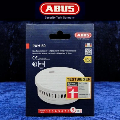 ABUS RWM150 Rauchwarnmelder - 10 Jahre Batterie - VdS Rauchwarner - Rauchmelder - Bild 1 von 4
