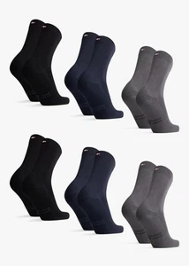 DANISH ENDURANCE Bamboo Socks Anti Sweat 6 Pairs, 2xBlack 2XNavy 2xGrey 13-15 UK - Picture 1 of 6