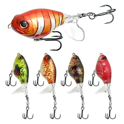 Whopper Plopper 60mm style  12g Topwater Rotating Crankbait - Lot of 5 colors - Image 1 of 2