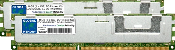 16GB (2x8GB) DDR3 1066/1333/1600/1866MHz 240-PIN ECC REGISTERED RDIMM SERVER RAM - Image 1 of 1