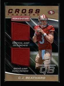 C.J. BEATHARD 2017 PANINI ROOKIES & STARS RED CROSS TRAINING JERSEY #/99 AN4375 - Picture 1 of 1