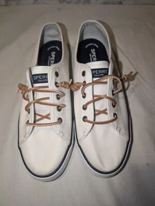 Sperry Top Sider Women’s Casual White Canvas Shoes Lace Up Size 9.5 STS95128 - Picture 1 of 9