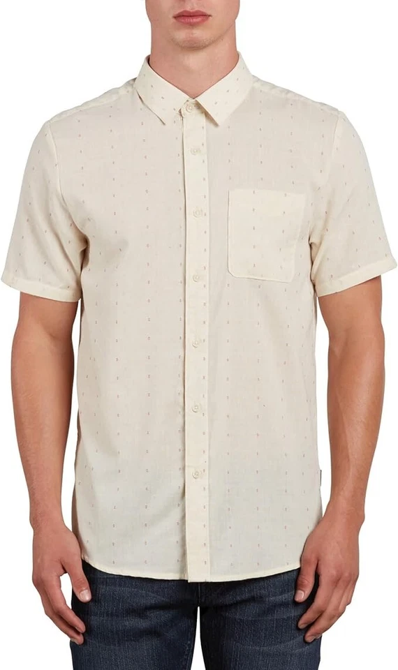 VOLCOM Men's S/S Button Shirt DOBLER -Color WHF - Small - NWT LAST ONE - Image 1 of 1