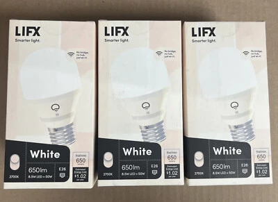 LIFX 50-Watt Equivalent A19 Smart Wi-Fi E26 LED Light Bulb (2PK) - Image 1 of 4