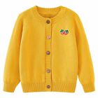 Toddler Girls Cardigan Sweater Print Long Sleeve Button Down Knitted Jacket Coat