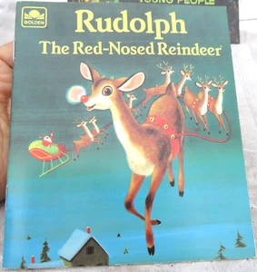 Rare Vintage 1958 Rudolph The Red Nosed Reindeer A Golden Book Paperback - Picture 1 of 10