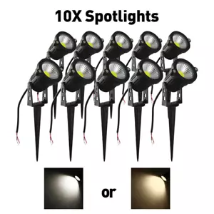10X 12V Spot Lights LED COB Garden Landscape Decor Low Voltage Cool/Warm White - Picture 1 of 12