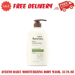 Aveeno Daily Moisturizing Body Wash, Soap Free Body Scrub For Dry Skin, 33 fl oz - Picture 1 of 5
