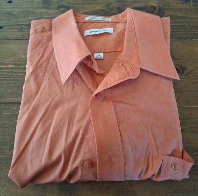 Pierre Cardin Dress Shirt  Mens 18 34/35 orange Button Down - Изображение 1 из 4