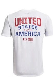 Under Armour Herren Freedom AMP 2 T-Shirt XXL weiß/rot - Bild 1 von 4