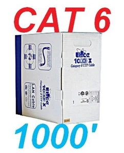 CAT-6 1000' FT UTP NETWORK CABLE RISER ETHERNET RJ45 LAN CATEGORY CAT 6 WIRE - Picture 1 of 3