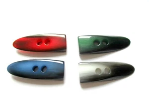 Knebelknopf Mantelknopf 50 x 18 mm rot grau grün blau Modeknopf  - Bild 1 von 9