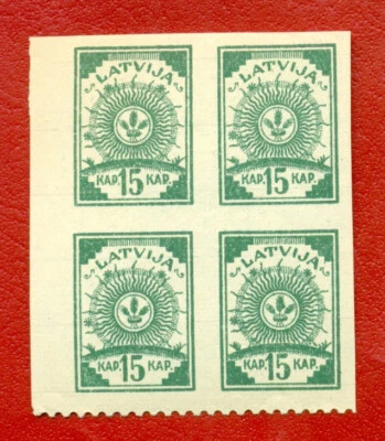 LATVIA LETTLAND OF 4 STAMPS 15 Kop Sc. 5 1919s MNH 106 - Image 1 of 2
