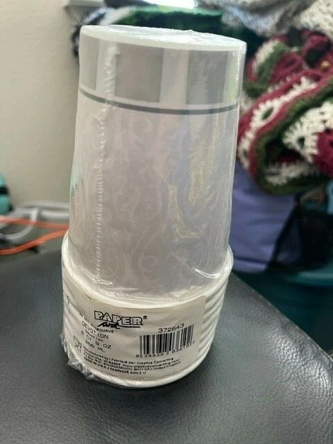 Devotion Cross Hot or Cold Beverage Cups,  9oz. Silver, 8 Count  New! - Image 1 of 1