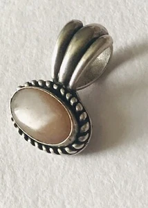 Carolyn Pollack 925 Sterling Silver Necklace, Genuine Mother of Pearl Pendant - Picture 1 of 6