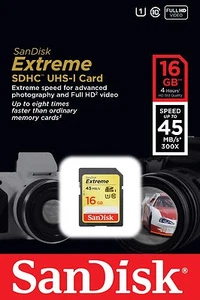 Sandisk 16G extreme C1 SD card for Nikon D750 D810 D610 D5600 D5500 D5400 D5300 - Picture 1 of 3