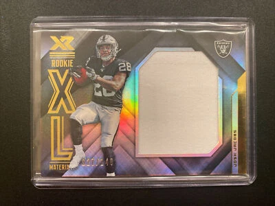 2019 Panini XR XL Materials Oakland Raiders rookie Josh Jacobs 27/149 - Image 1 of 3