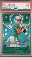 PSA 9 Tua Tagovailoa /5 2020 Rookies & Stars Longevity Signatures Green Auto 