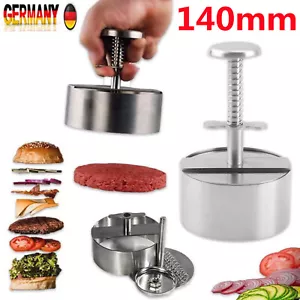14cm Burgerpresse Edelstahl Hamburger Rindfleisch Patty Maker Grill Antihaft DHL - Bild 1 von 11