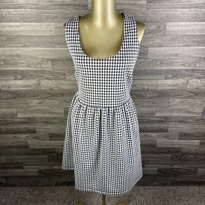 FOREVER 21 Square Neck Black & White Check Fit & Flare Dress Womens Plus Size 0X — 第 1/4 张图片