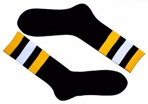 Pittsburgh Steelers Penguins Pirates Black & Gold Socks
