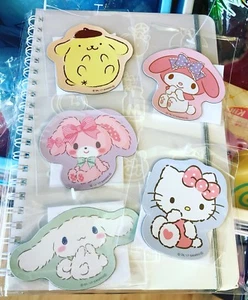 Sanrio Hello Kitty Characters Die-Cut 5pc Magnet Trinkets Complete Set - Picture 1 of 2