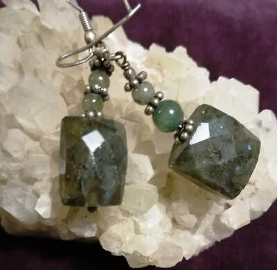 ORECCHINI Avventurina - Argento 925- Idea Regalo Donna-idea Regalo  - Immagine 1 di 4