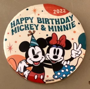 MINNIE & MICKEY MOUSE - 2022 Disney Birthday Collectible Pin - Picture 1 of 2