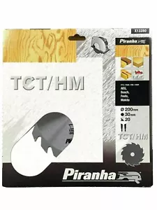 Hoja de sierra circular para madera Piranha X13280 200 mm x 30 mm 20T TCT - Imagen 1 de 1