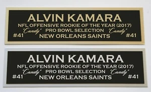 Alvin Kamara nameplate for signed autographed jersey football helmet photo - Picture 1 of 2