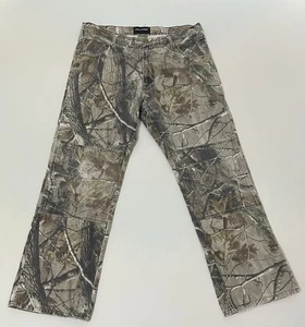 Realtree Camo Pants Mens 36x32 Hunting Streetwear Y2K 100% Cotton Double Knee - Picture 1 of 8
