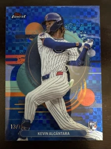 2025 Topps Finest KEVIN ALCANTARA Blue Checkerboard /75 Rookie RC Cubs - Picture 1 of 2