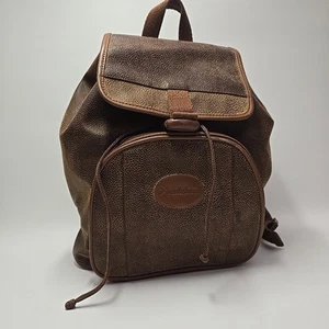 Zaino Hawkshead marrone pelle look polivinile cloruro borsa trasporto - Foto 1 di 15