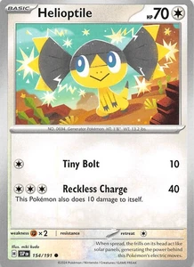 Helioptile 154/191 SV08: Surging Sparks Pokemon 012018 - Picture 1 of 2
