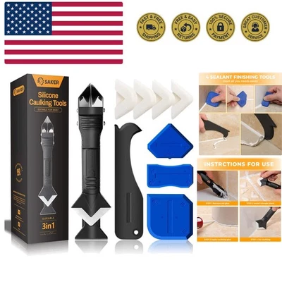 Herramientas de calafateo de silicona-3 en 1 herramienta de acabado sellador lechada quitar raspador aprox... Foto 1 de 4
